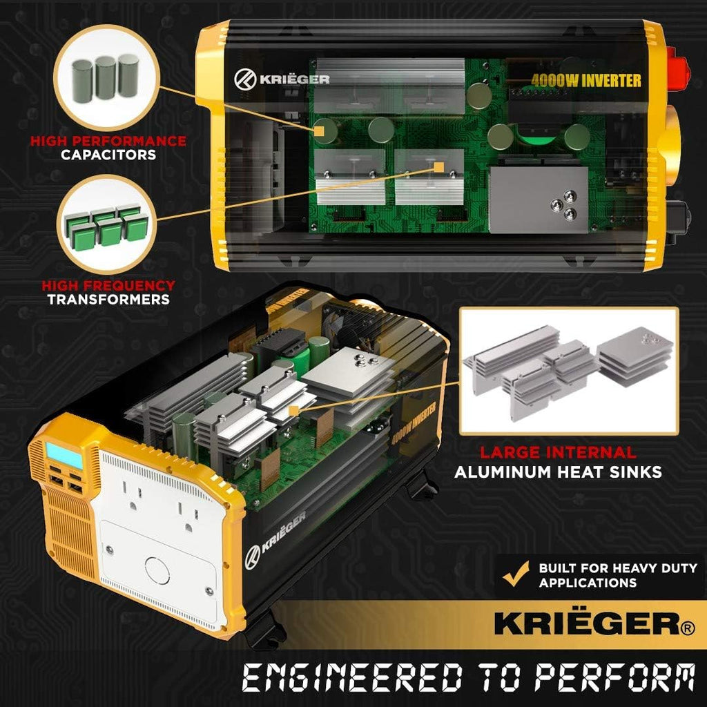 2000 Watts Modified Sine Wave Power Inverter with Dual AC Outlets C5987