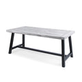 Light Grey Acacia Wood Rectangular Dining Table X44153