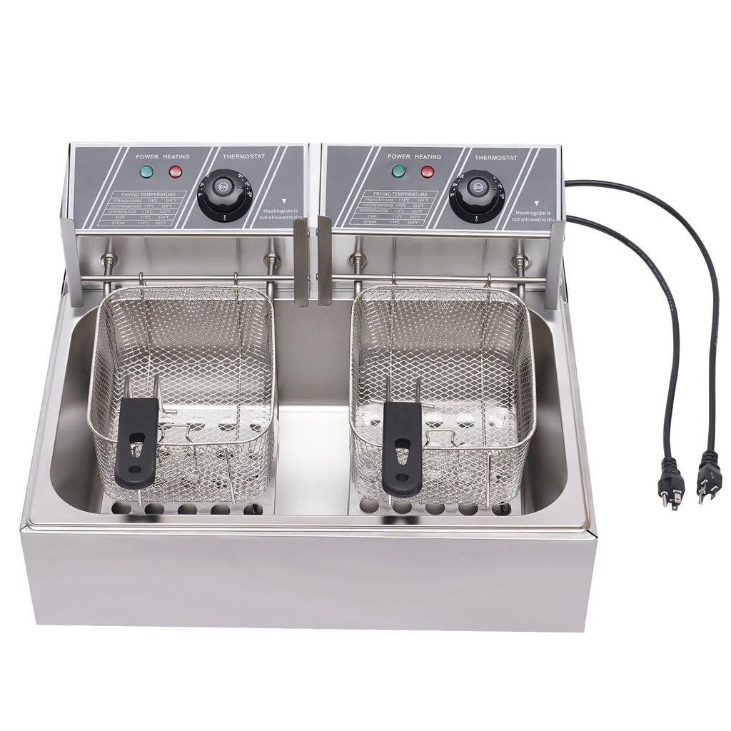 12L Stainless Steel Electric Deep Fryer 5000W M29129