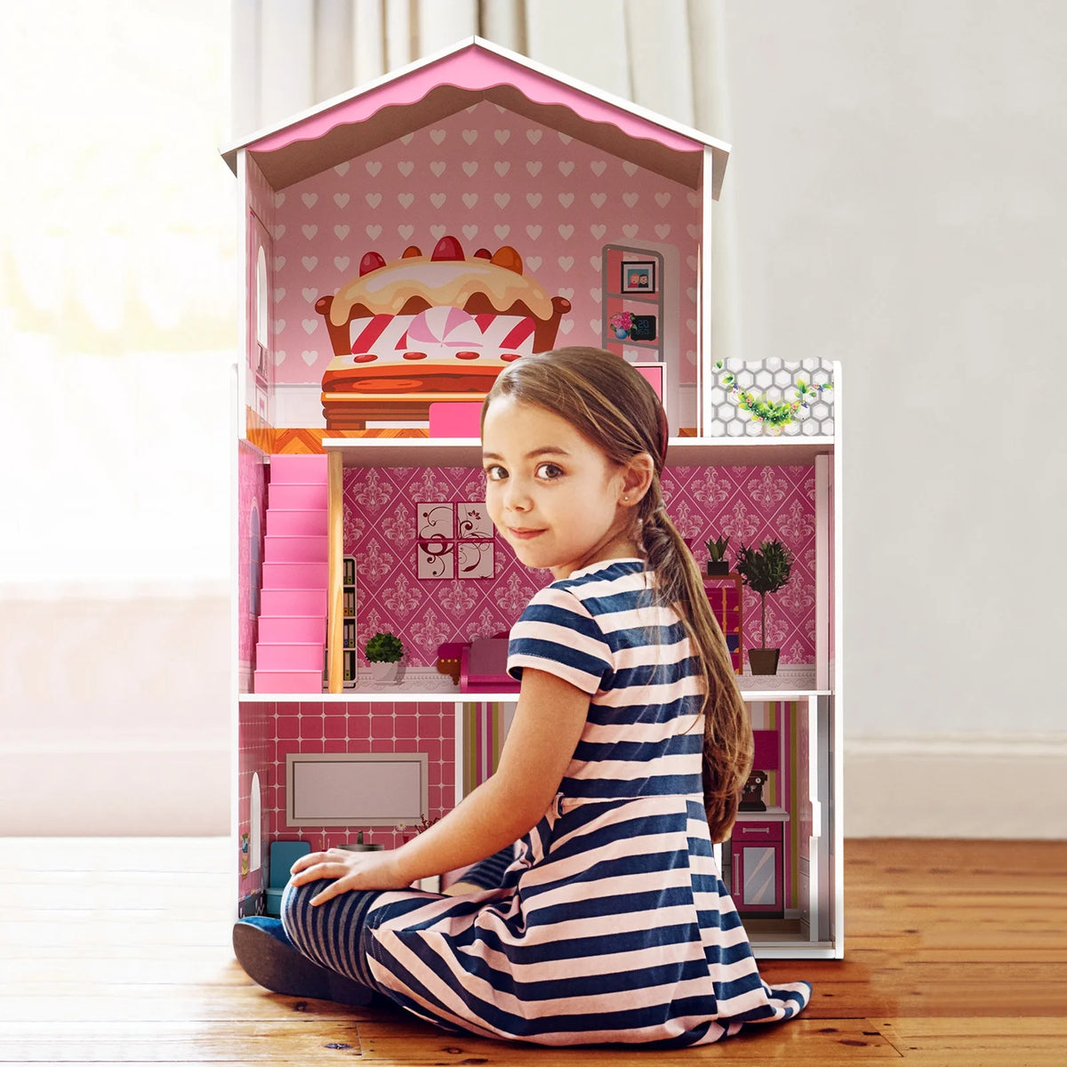 Wooden Dollhouse Z239