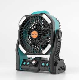 20000mAh Camping Fan with LED Lantern USB Rechargeable 4 Speeds Black E9859