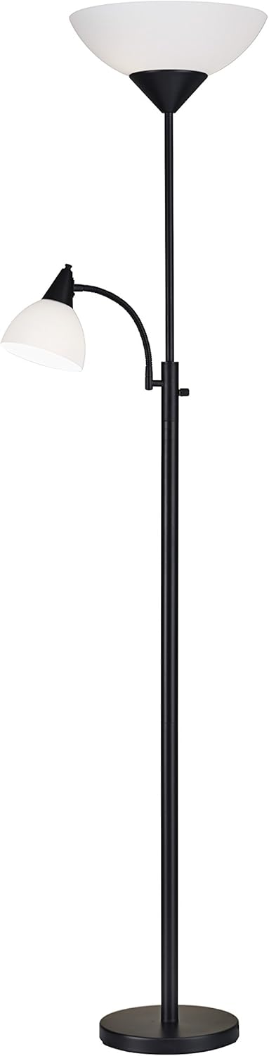 Brushed Steel Floor Lamp with Reading Light N283903