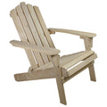 Natural Brown Folding Wooden Adirondack Chair J639