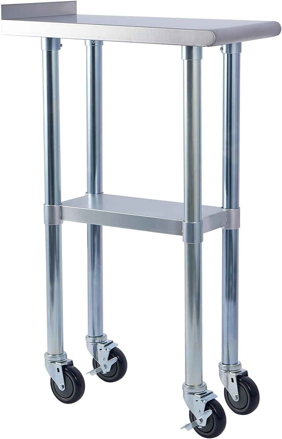 Stainless Steel 24 x 18 Inches Worktable with Backsplash X760669