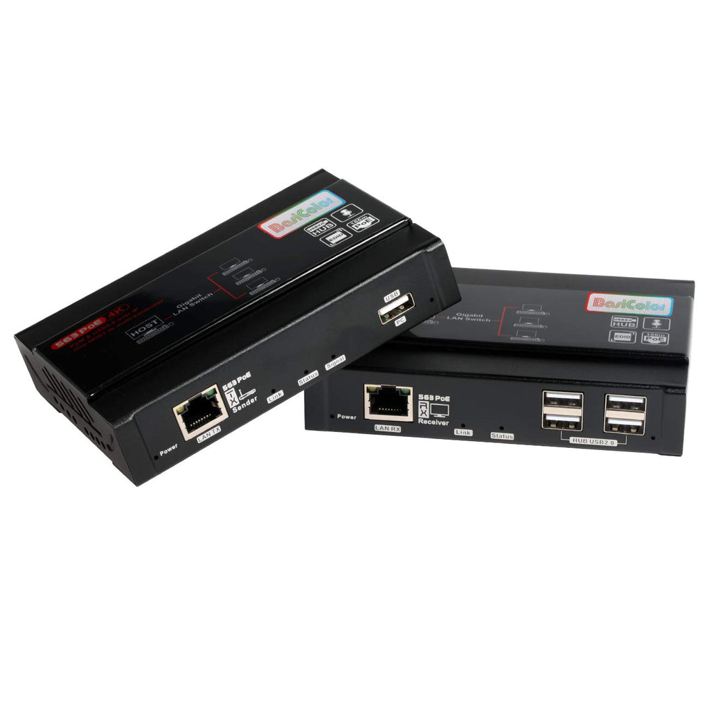 4K HDMI KVM USB Extender Over IP Over Ethernet, Receiver with USB 2.0 Port J198686