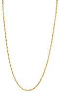 14k Yellow Gold Plated Braided Wheat Chain Necklace, 20 inches T507523