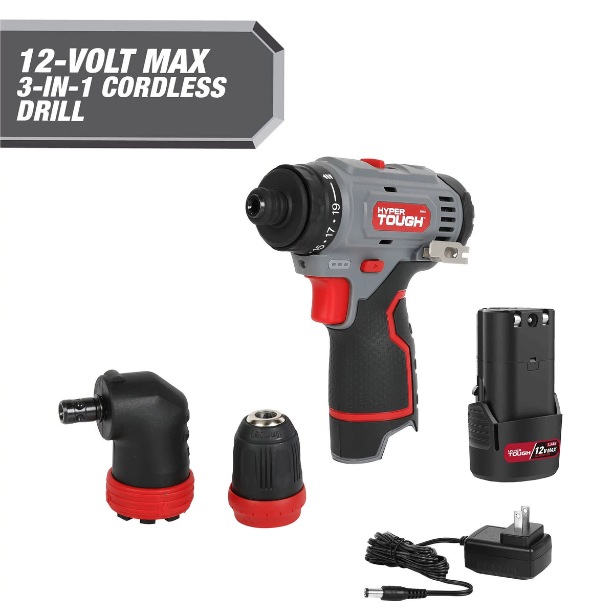 12V Max Lithium-Ion 3-in-1 Multi-Head Power Drill Set with Battery and Charger I716