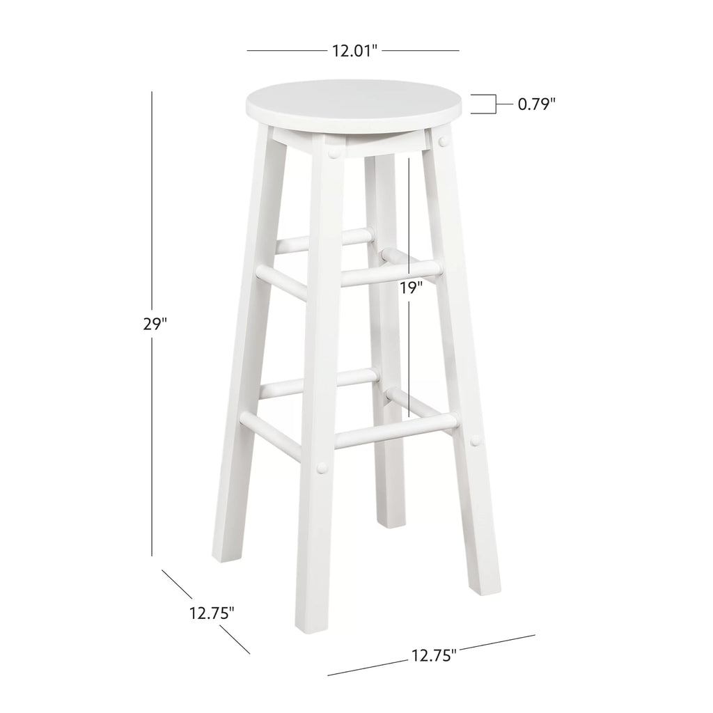 White Wood Bar Stool D719