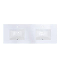 61 in. White Double Basin Vanity Top with White Basins C1353