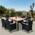 7-Piece Outdoor Patio Wicker Dining Set H5775