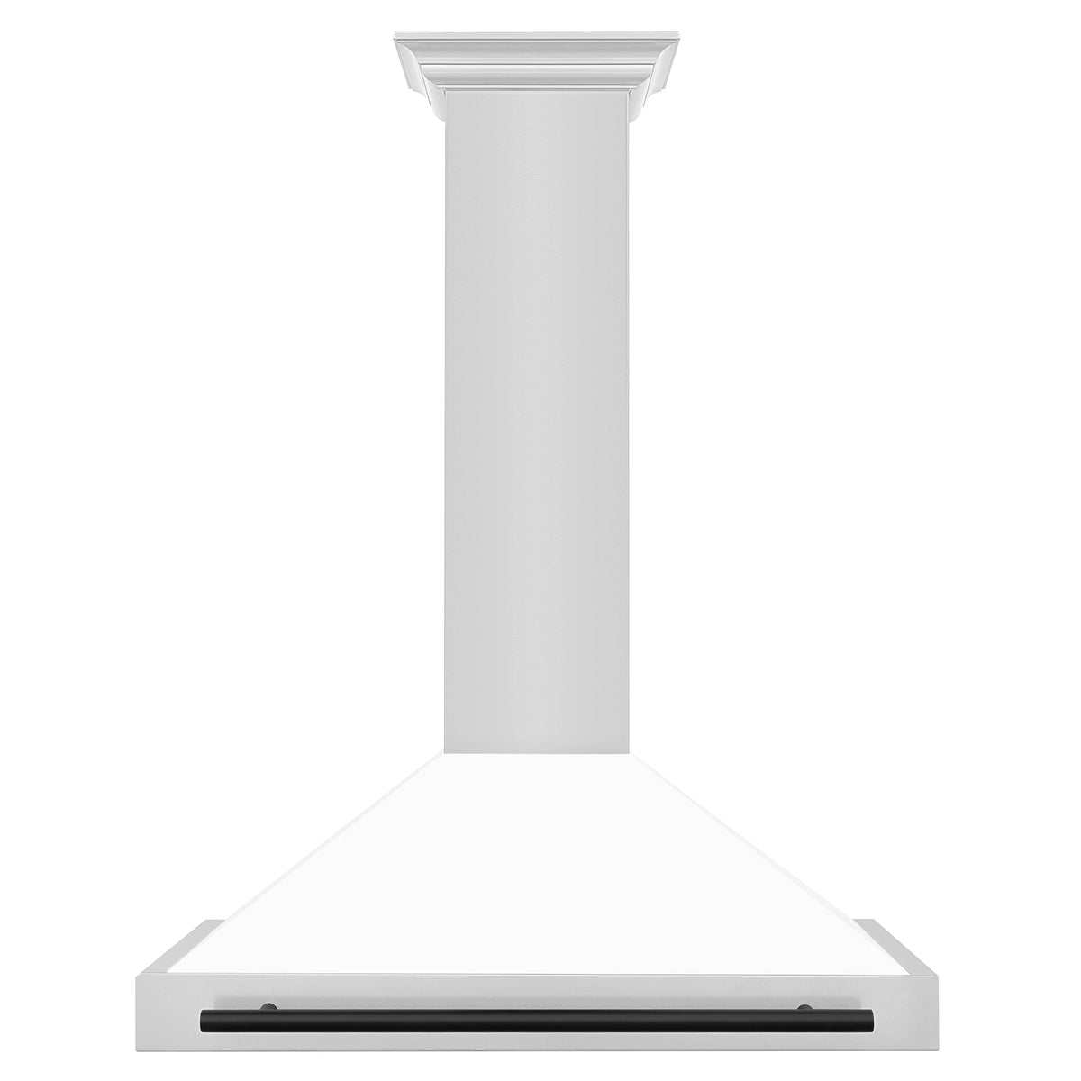 36 Stainless Steel Range Hood with White Matte Shell and Black Handle D269