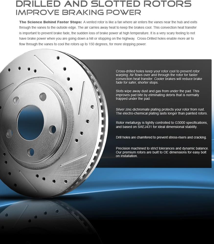 Drilled & Slotted 8 Lug Rotors E114