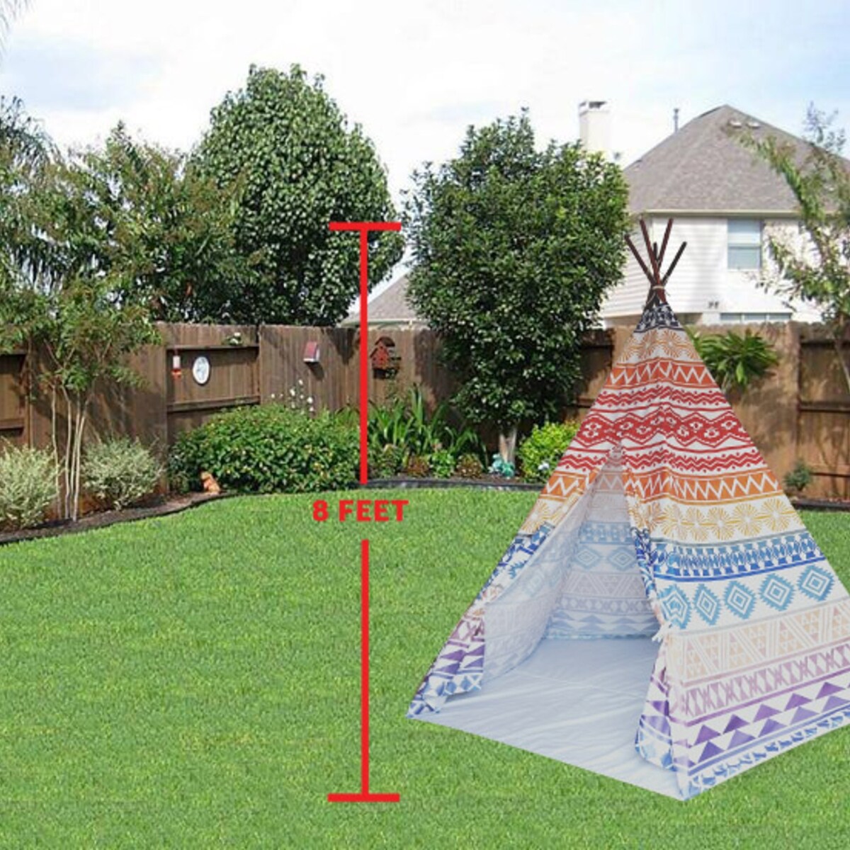 8' Extra Large Teepee Play Tent M447