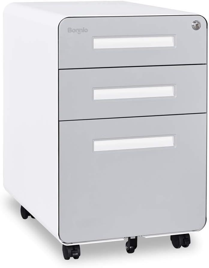 3 Drawer Rolling File Cabinet with Lock K970959