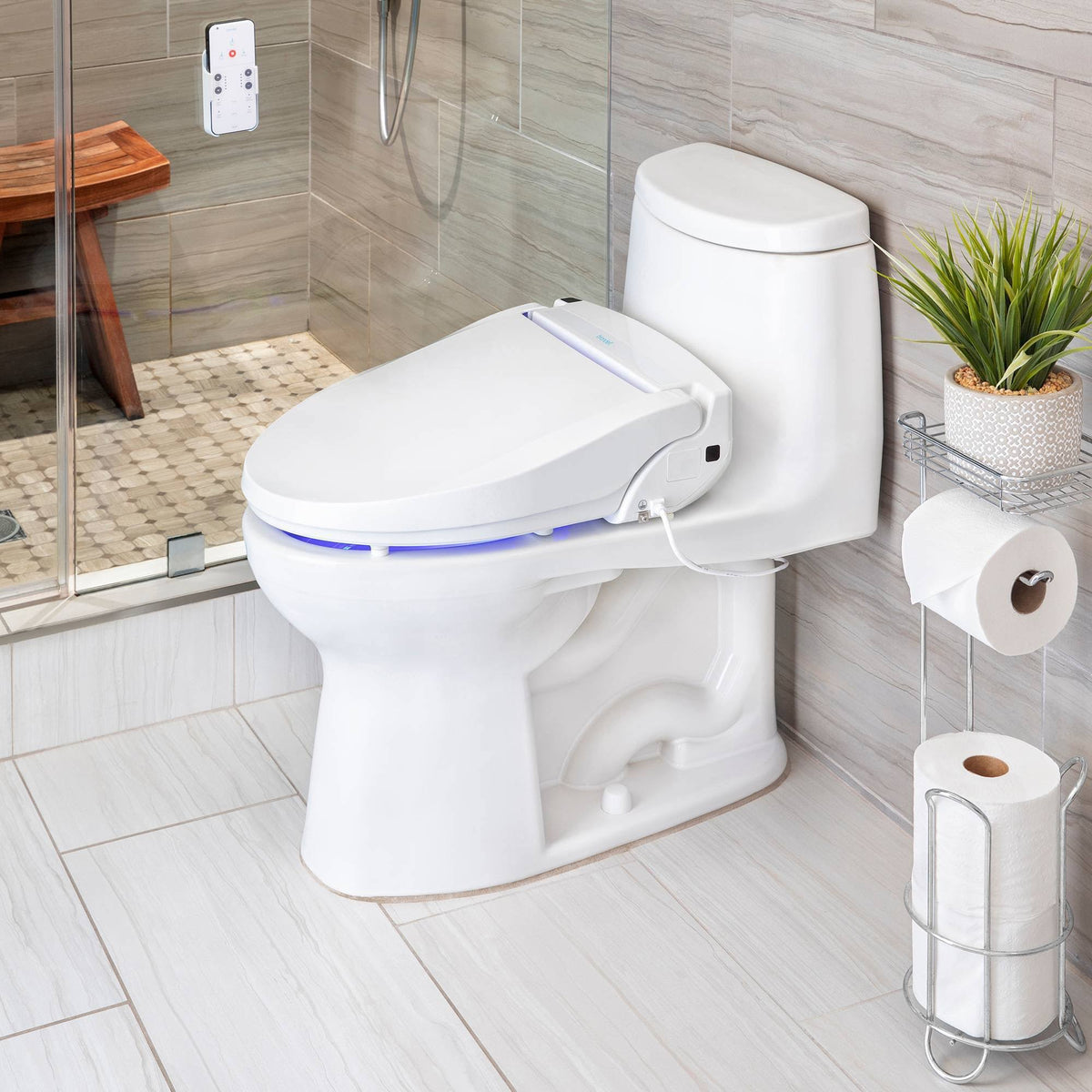 Elongated White Electronic Bidet Seat W711165
