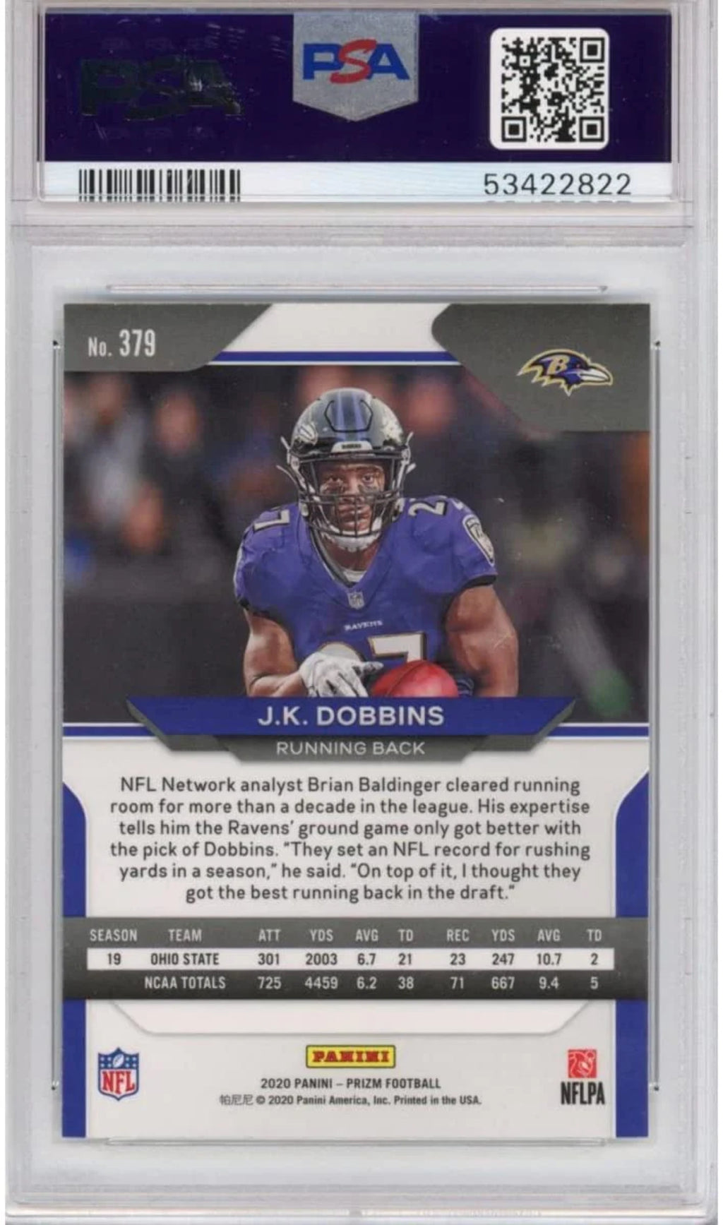 PSA 10 Gem Mint Football Card J3633