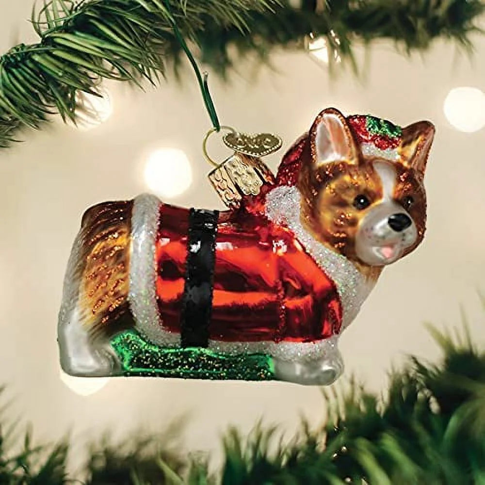 Corgi Puppy Glass Ornament R159