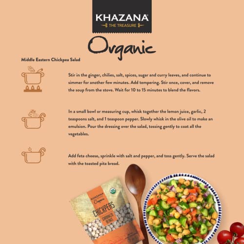 Organic Chickpeas 7lb Garbanzo Beans Non-GMO Gluten Free Kosher Lentils L35674