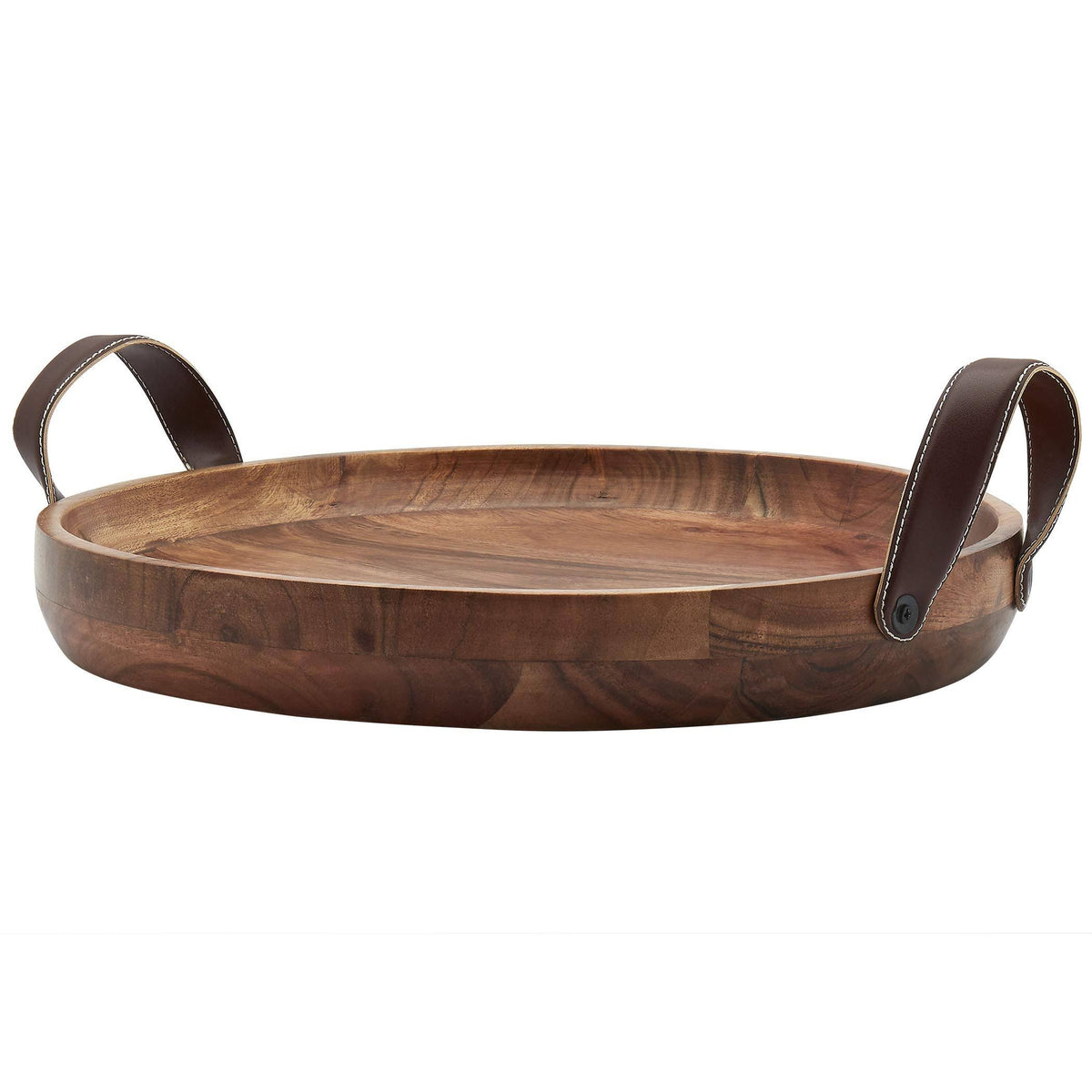Acacia Wood Round Serving Tray V6812