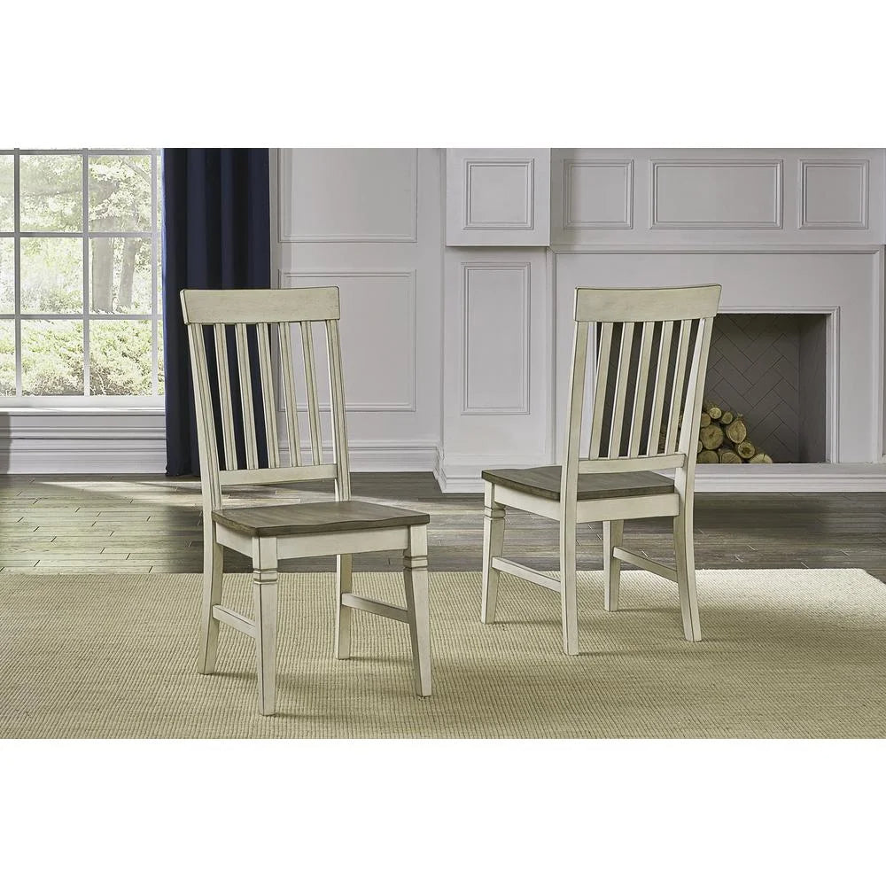 Slatback Side Chair with Wood Seating I945798