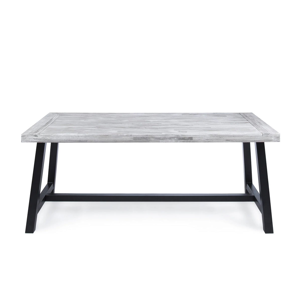 Light Grey Acacia Wood Rectangular Dining Table X44153