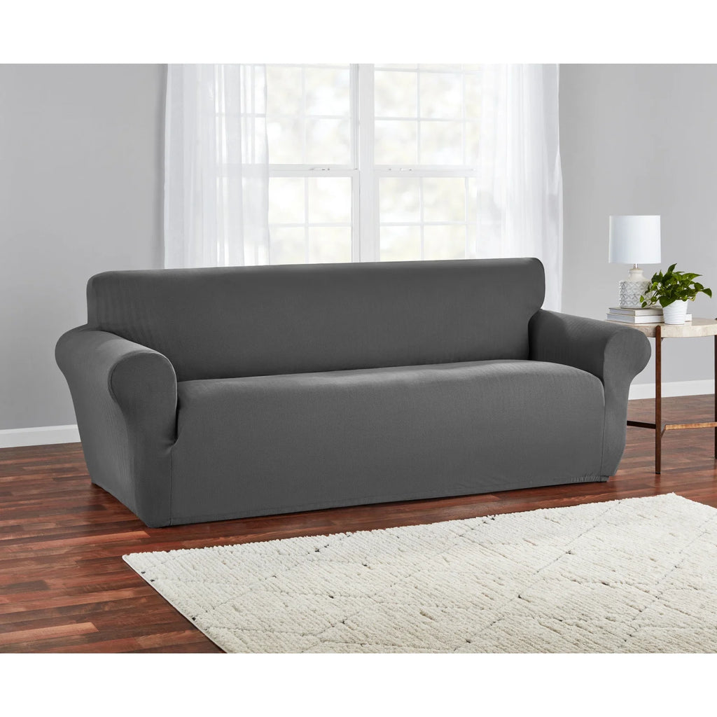 Charcoal Gray 1-Piece Sofa Slipcover M609872
