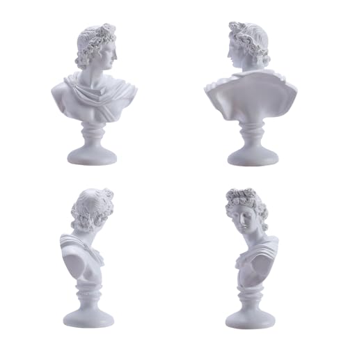White Greek Head Bust Statue I91737