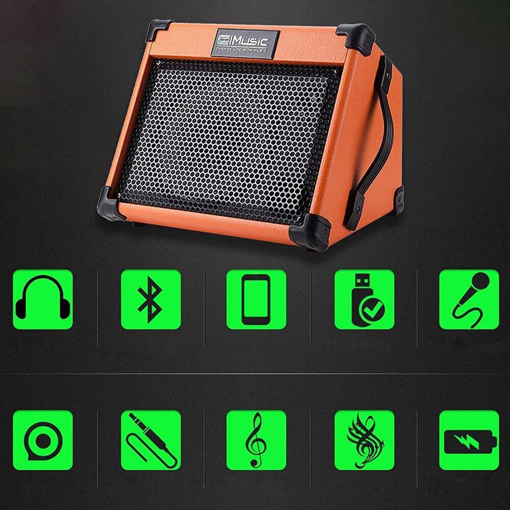 20 Watt Portable Bluetooth Acoustic Guitar Amplifier U344
