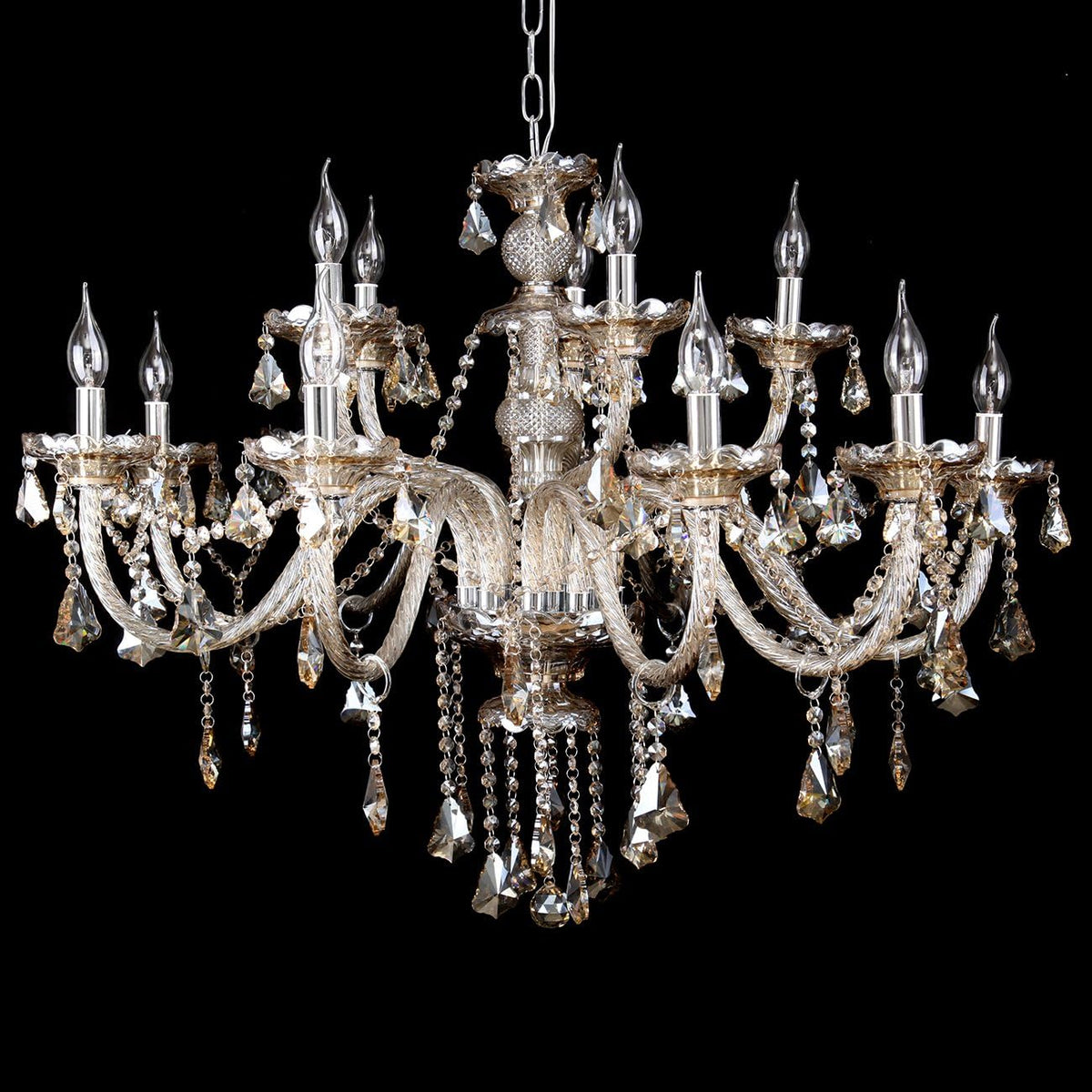 15 Lights Cognac K9 Crystal Chandelier I872