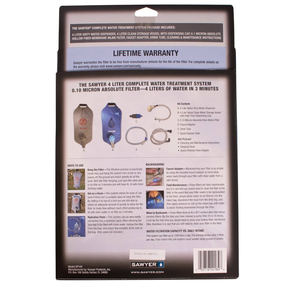 Complete 4L Water Treatment System Y79556