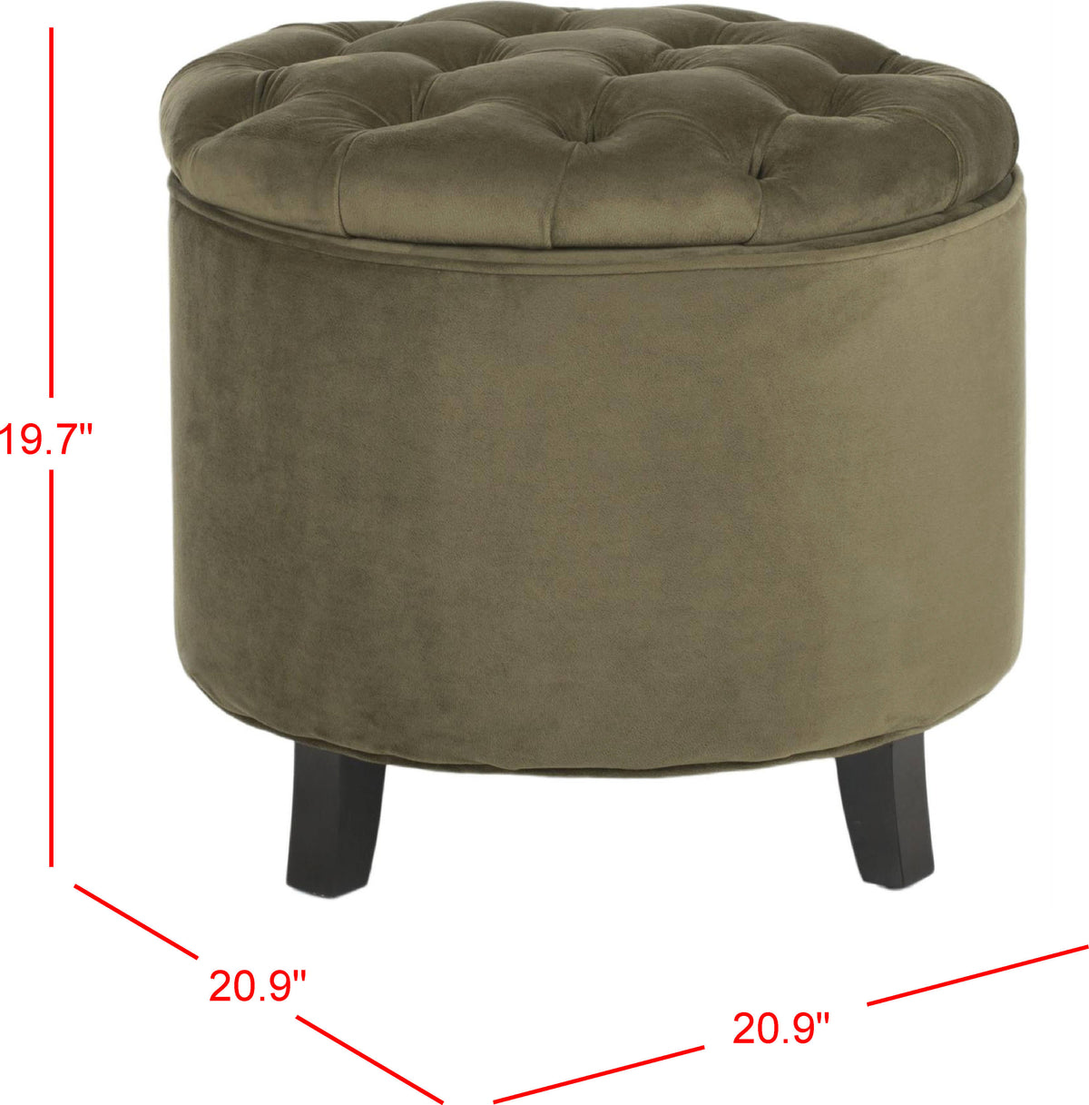 Spruce Tufted Storage Ottoman L50479