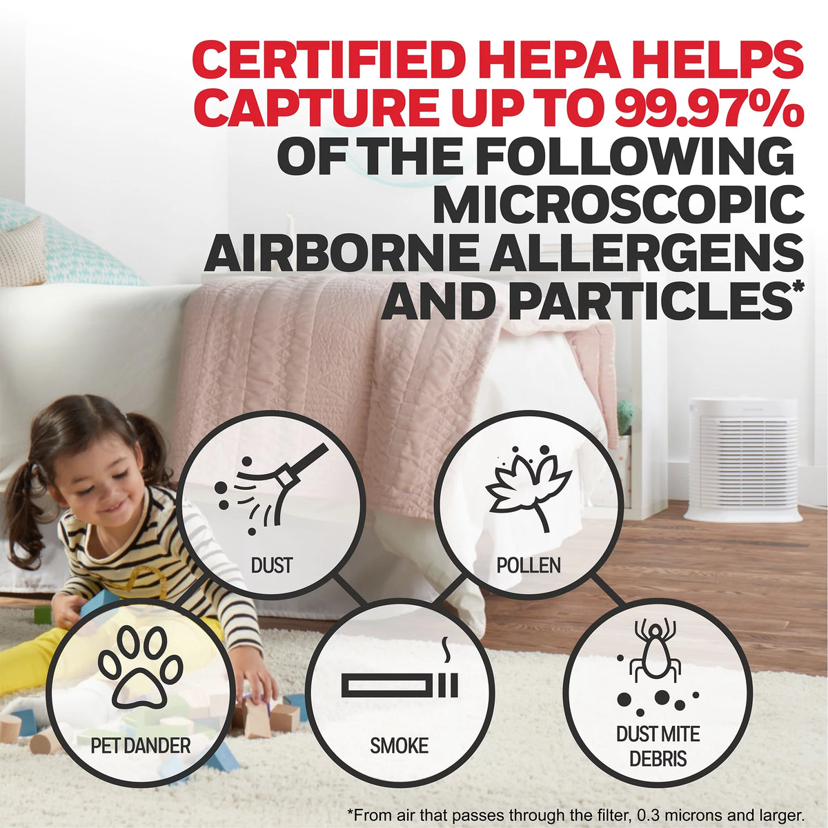 Air Purifier HEPA Filter 155 sq ft H178987