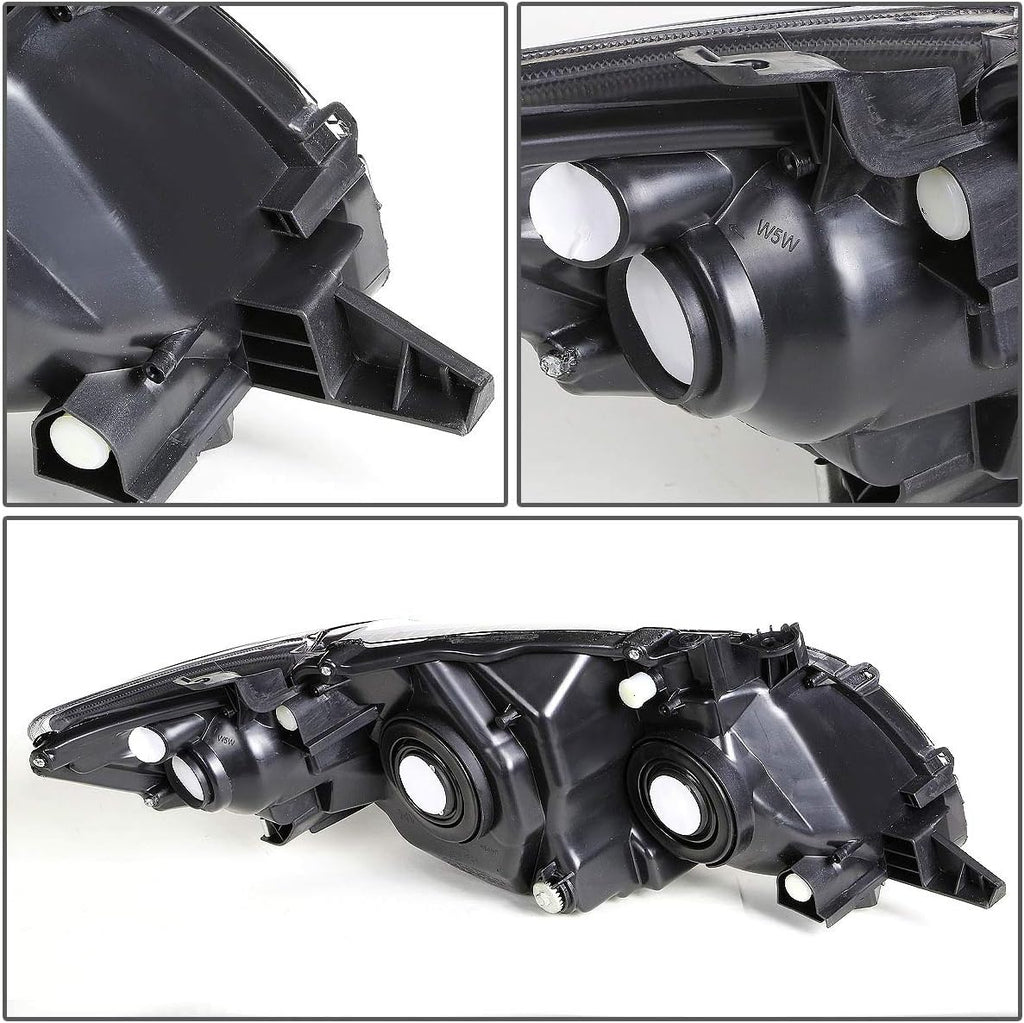 Chrome Housing Amber Corner Headlights Assembly I6305