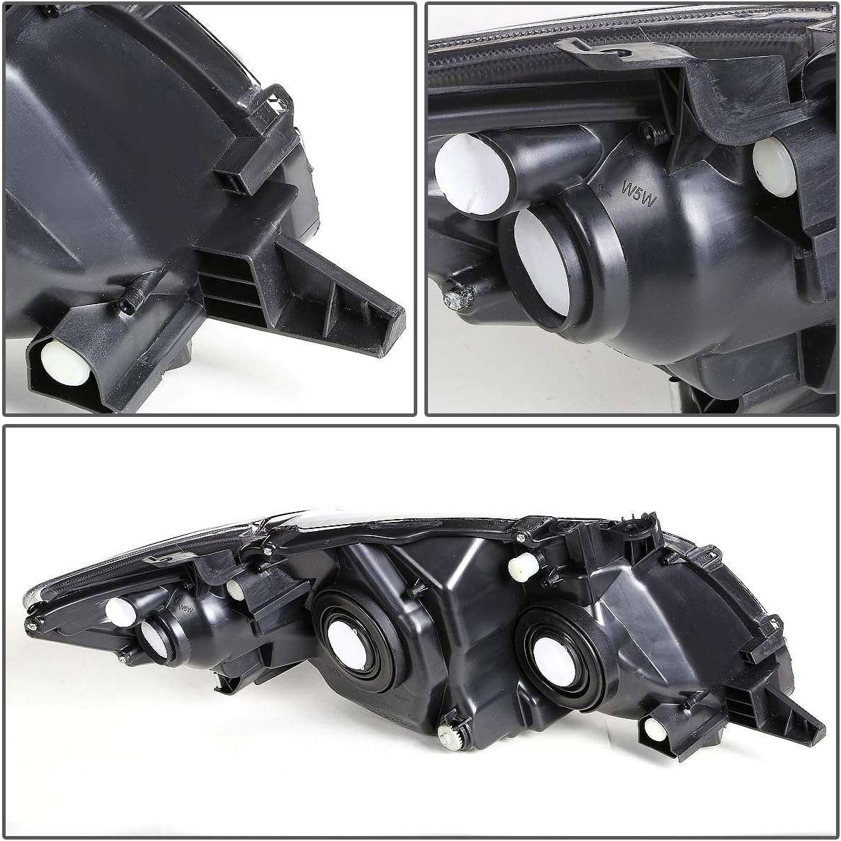 Chrome Housing Amber Corner Headlights Assembly I6305
