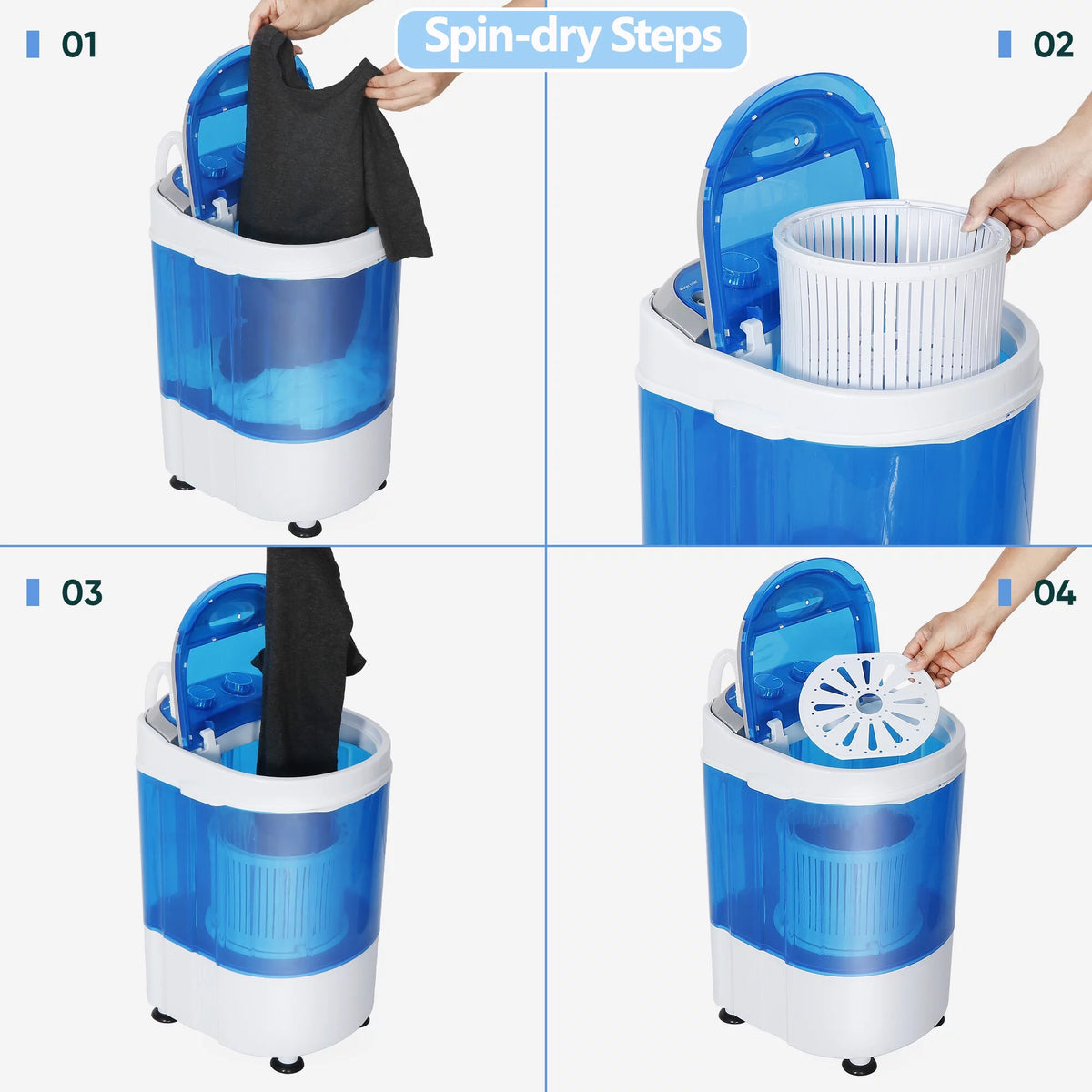 6lbs Capacity Mini Washing Machine S695