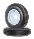Two Trailer Tires On Rims 4.80-8 5 Lug White V82845