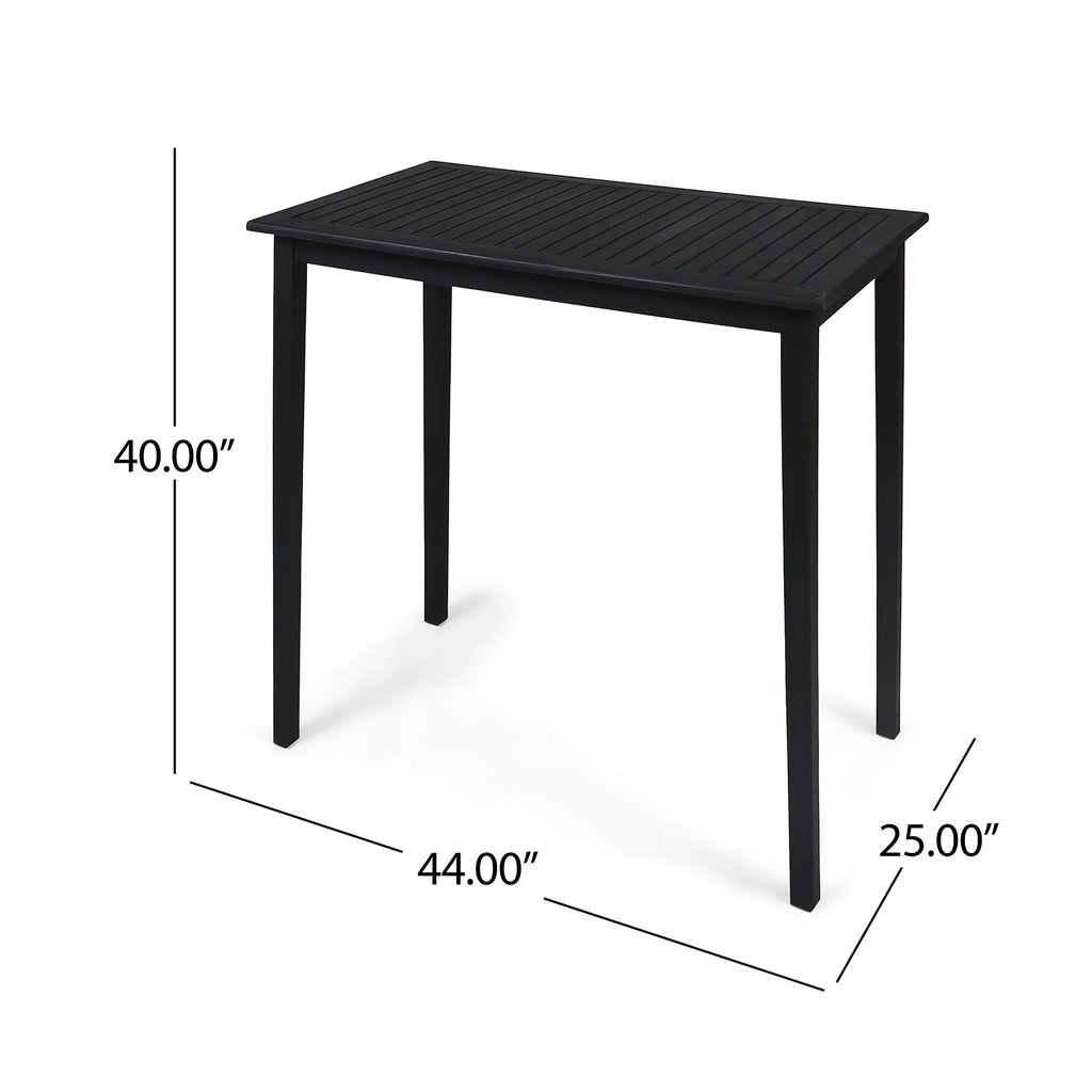 3-Pc Wood and Wicker Bar Height Set U52218