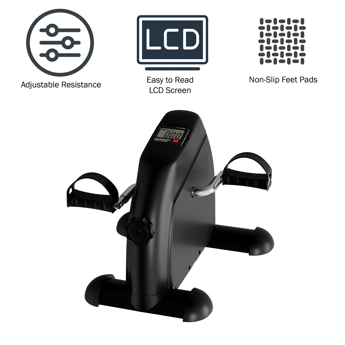 Under Desk Bike and Pedal Exerciser with Calorie Counter J318