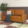 Camel Faux Leather Sofa S157328
