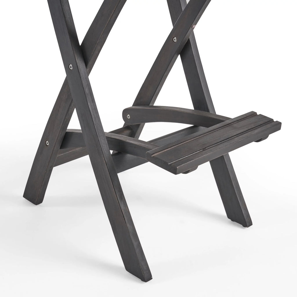 3-Pc Wood and Wicker Bar Height Set U52218