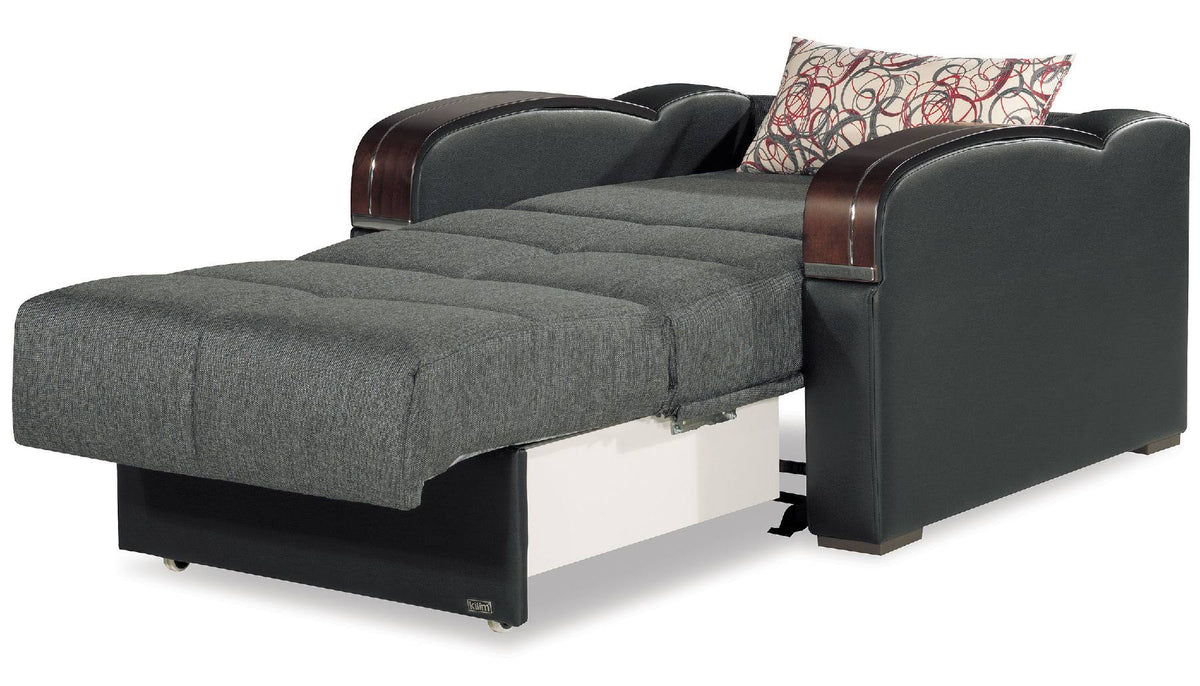 Gray Polyester Sleeper Chair B37850