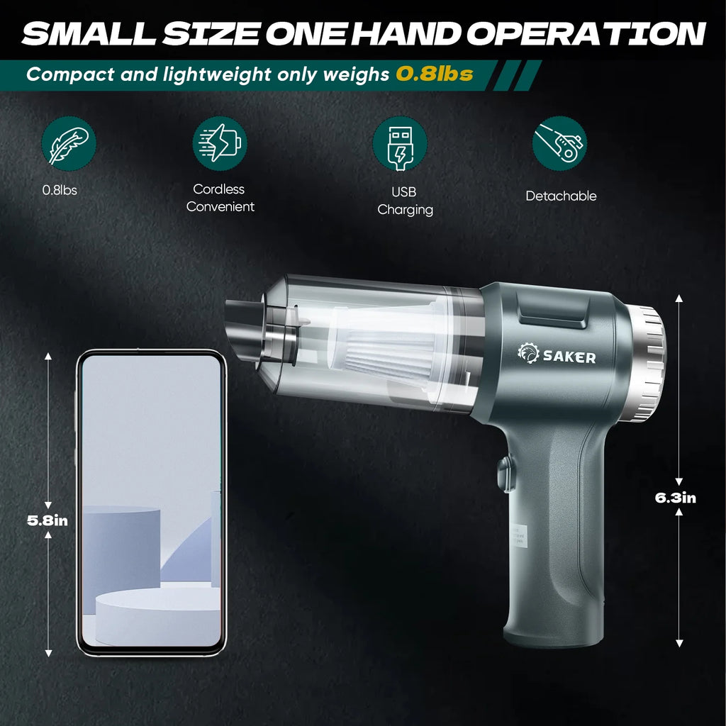 Handheld Vacuum Cleaner, 12000PA 3 in 1 Car Cleaning Kit W157