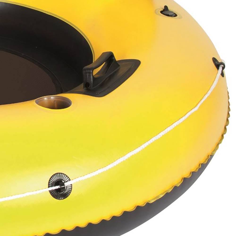 12 Pack Inflatable Raft Tube with Handles and Cup Holders D64772