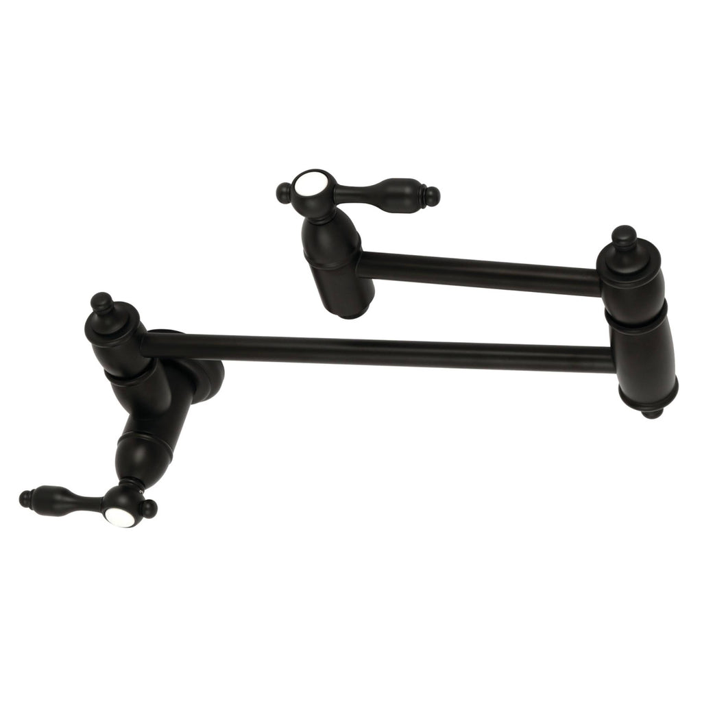 Matte Black Wall Mount Pot Filler Kitchen Faucet P7991