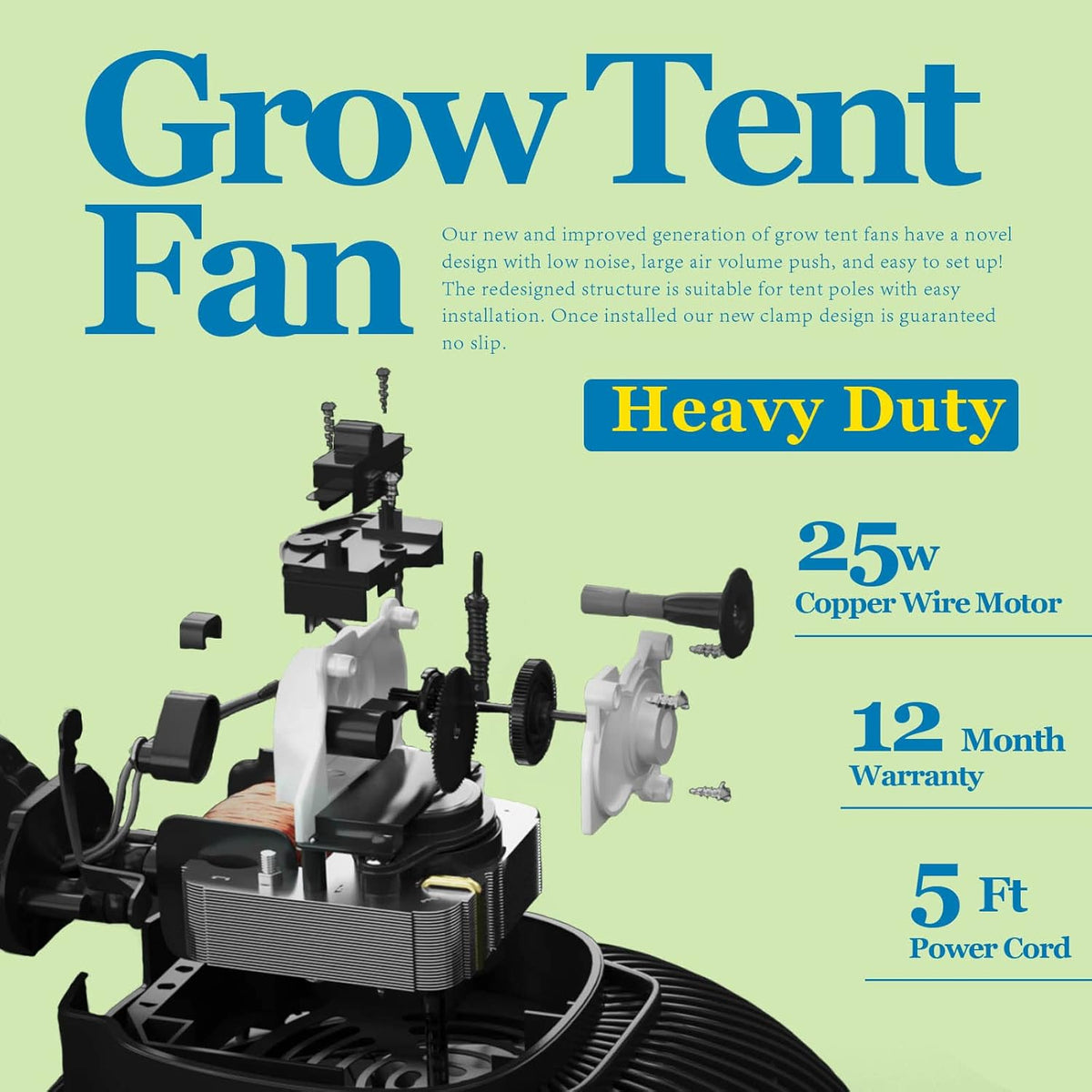 Oscillating 6 inch 2 Speed Clip on Fan P793