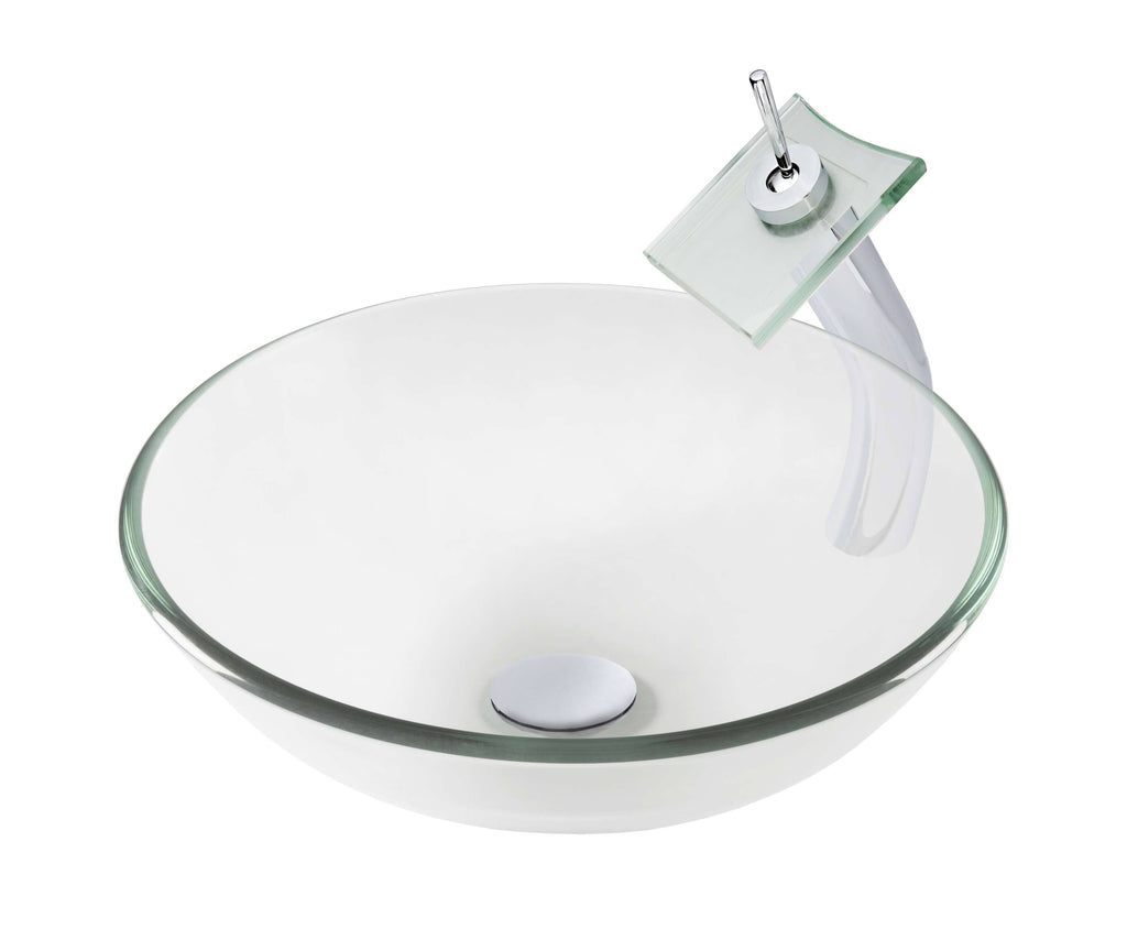 Glass Vessel Bathroom Sink Set B4298