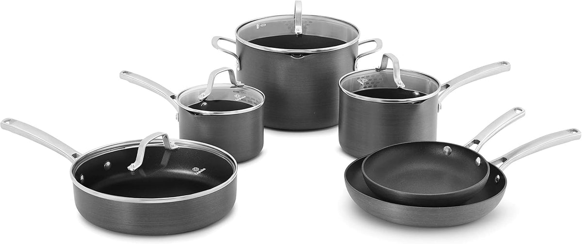 Hard-Anodized Nonstick 10-Piece Cookware Set G59455