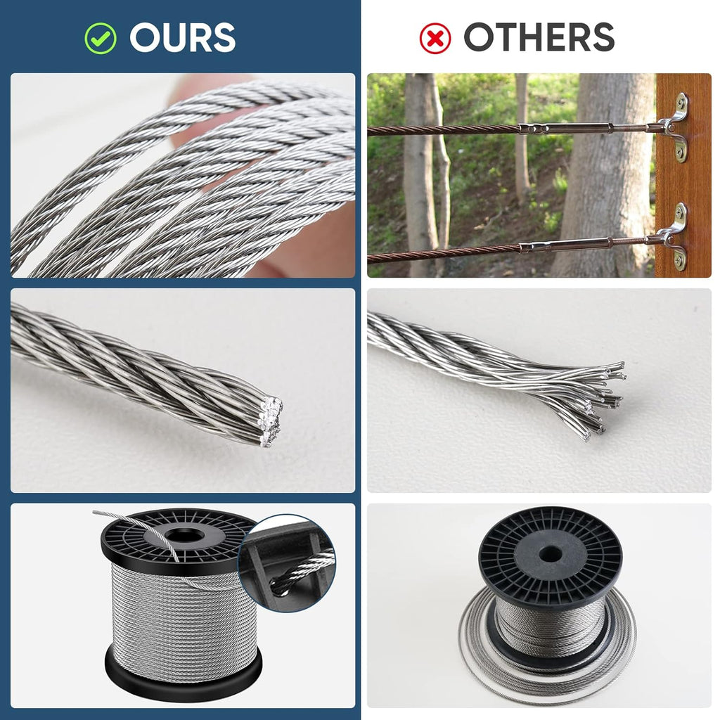 1/8 300ft Stainless Steel Wire Rope Aircraft Cable I627643