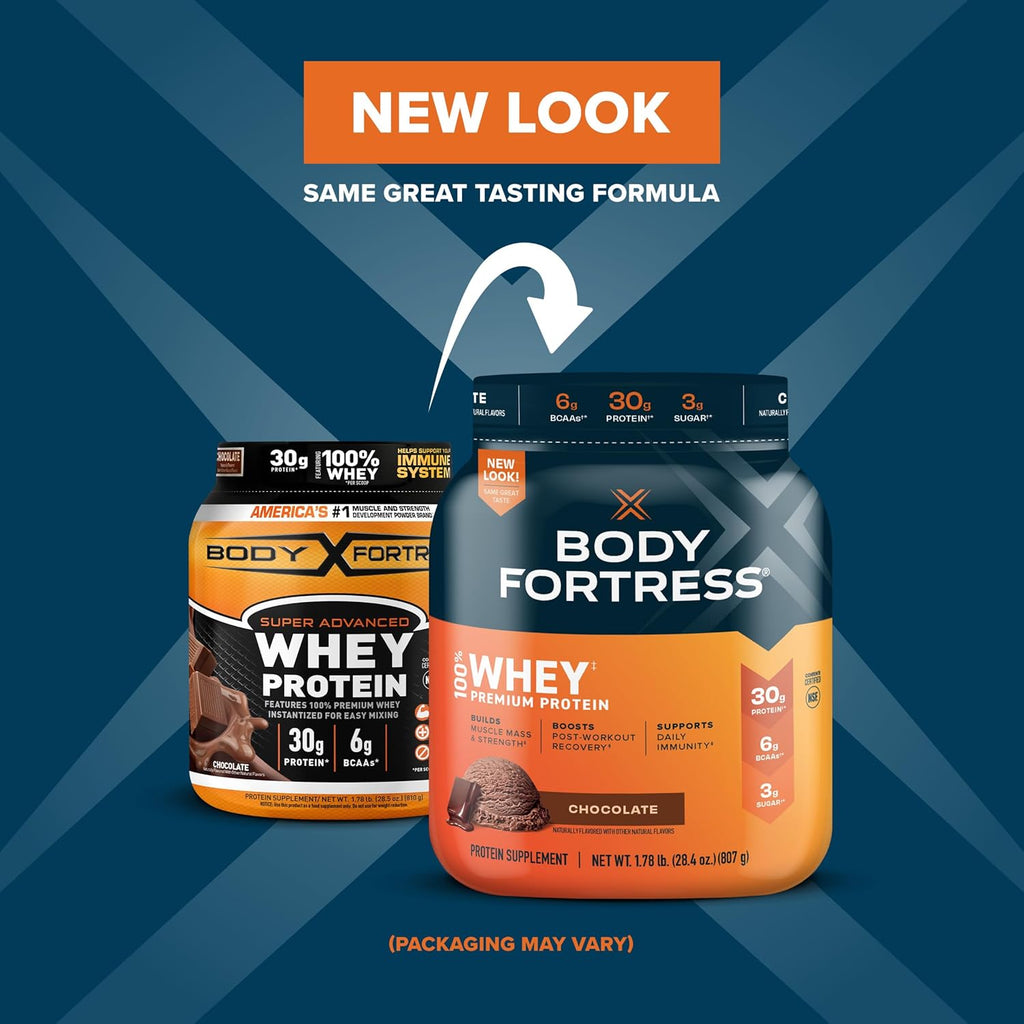 Chocolate Whey Protein Powder 1.78lbs and Chocolate Peanut Caramel Protein Bars 12 Count 1.76oz I73269