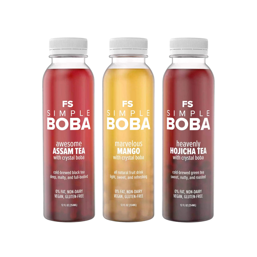 12-Pack of 12oz Bottles Boba Tea Starter Pack T7858